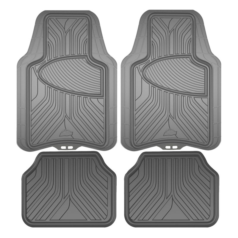 Armor All 4-Piece All-Season Floor Mats, Custom Fit Mats for Cars, Trucks, SUVs â€” Gray - Image 1